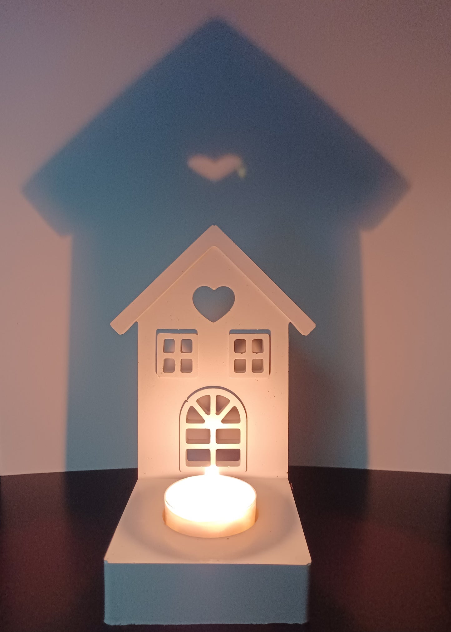 Handmade, Cement, Charming Little Home Tealight Holder