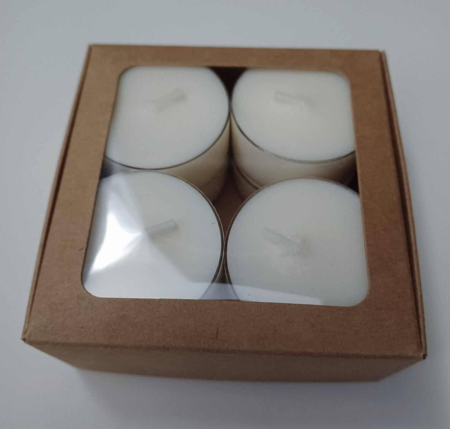 Hand-Poured, Unscented, Natural Soy Tealights (8 Count)