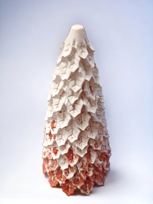 The "Peppermint Stick" Handmade, Cement, Rustic Decorative Holiday Tree (Type C)