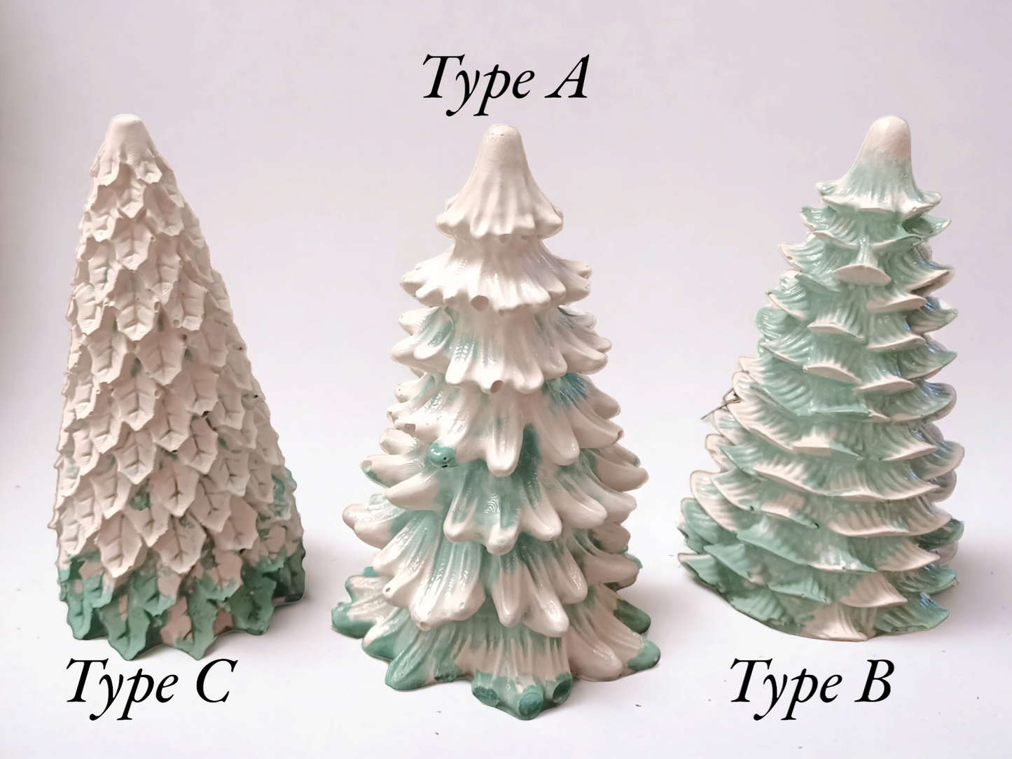 The "Holiday Pine" Handmade, Cement, Rustic Decorative Holiday Tree (Type A)