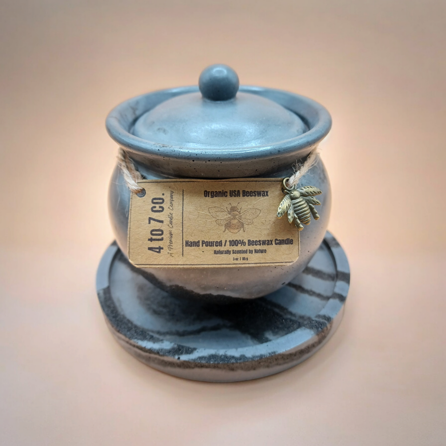 Black Jar- USA Organic Beeswax 3 oz., Candle Set